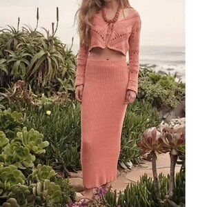 *SET* Free People "Morgan" Sweater & Skirt Set